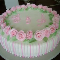 Side View Of Wedding Shower Cake Thanks for all your help with this one!