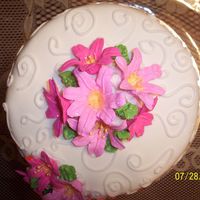 Top View Of Pink Lillies I wanted to post this to show the lillies a little closer and also the scroll work.