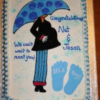 Modern Baby Shower The customer gave me a picture to go by and I was inspired by all the great cake decorators on the CC site. Thank you for your inspiration...