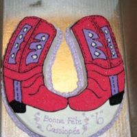 Cowgirl Boots I "cake lifted" this idea from "CakeL8T". I am now getting more use out of my horseshoe pan!