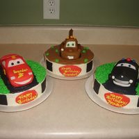 Cars Characters are RKT covered with fondant.