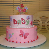 Baby Shower Butter cream with fondant accents.