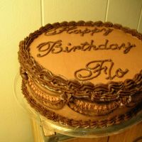 Chocolate Heaven! This was a chocolate lover's birthday cake...and it was my first cake for $$! :)Chocolate Cake, Chocolate Ganache filling, and...