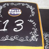 13't Birthday 12x18 cake fondant w/ fondant and royal accents