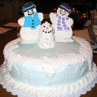 Snowman Buttercream with sugar cookie snowmen