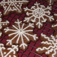 Snowflakes Made with gingerbread