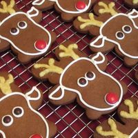 Rudolph Made with gingerbread