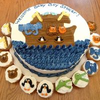 Noah's Ark With Cupcakes All butter cream piped animals.