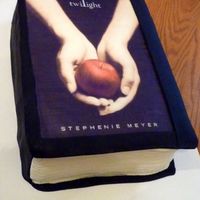 Twilight Book 3D Edible image on carved/stacked sheet cakes. Buttercream pages, fondant top. This was a hard onw to get to blend into the image due to the...