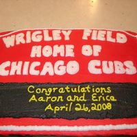 Wrigley Field A friend ordered this for her wedding rehersal dinner. The groom is a huge Cubs fan.