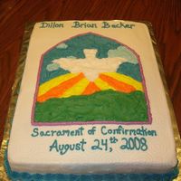 Confirmation Cake The design was copied from the invitation to the confirmation. All BC