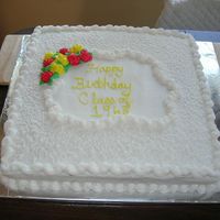Lace Cake For a combined reunion/birthday party