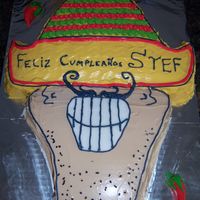 Mexican Guy All vanilla frosting, margarita cake