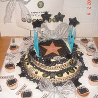 Hollywood Cake simple chocolate cake, with hollywood edible picture