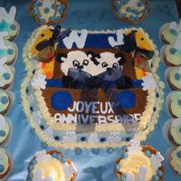 Arch Of Noah chocolate cakedetails made of pastillagefor 2 animals lovers :)