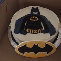 Batman Batman cake with color flow Bat signal