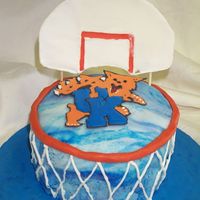 Uk Basketball Sec Playoff Cake I made this cake at the request of my husband who is a UK alum and a big sports fan. I tried to shape 3 6" cakes into the 'funnel...