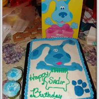 Blue's Clues I freehanded this blue's clue using the coloring book as my reference.