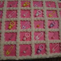 Girl Baby Shower Buttercream icing with favors