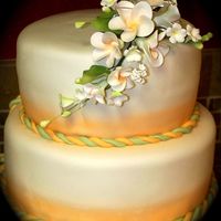 Simply Beautiful My friend and I put this cake together. She was showing me how to airbrush and I was showing her how to use fondant! A learning cake - aren...
