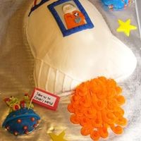 Ethan's Sixth Birthday Shuttle Cake Space shuttle birthday cake, fondant and gumpaste decorationsbuttercream icing