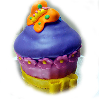 Birthday Cupcake Cake For Me...lol. Just having fun. Use the Wilton cupcake pan, all fondant.