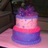 Pink And Purple For A Dora Party all buttercream