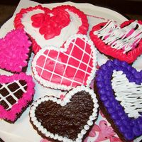 Heart Brownies heart brownies with buttercream icing