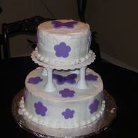 Wilton Course 3 Final Cake I didnt make the fondant roses so I just tried something a little different. It didnt really come out like I wanted, but I gave it a try.