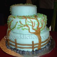 Colors Of Nature This is a cake I decorated in honor of one of my grandfather's paintings for an art gallery exhibit. Decorated with fondant and royal...