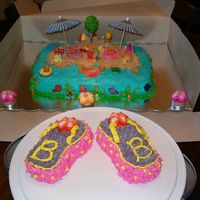 Beach Party This is a cake that I made for my sisters 15th birthday. She loves the beach so I decided to make her a beach party cake! Hope she likes it...