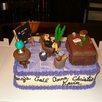 School Room Cake I did this cake for a friend who is recently becoming a teacher. The cake is yellow with a buttercream icing. It took me 15 hours total to...