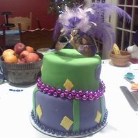 Mardi Gras This was a last minute cake for my daughter's birthday party.