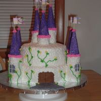 Princess Castle This was for my niece's 2nd birthday. Everything is edible except the for the flags. She was so excited and surprised!