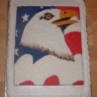 4Th Of July Eagle White almond sour cream cake w/ bailey's irish cream filling. This was a fun one to do. I loved it so much, I almost wished it wasn&#...