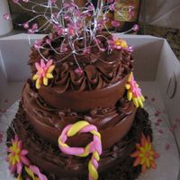 Elizabeths Bead Cake choc bc- fondant accents