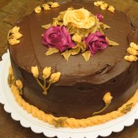 Chocolate Lovers Cake I did this cake for a friend of the family who LOVES chocolate but also wanted a pretty cake. Since her birthday was in the fall, the...
