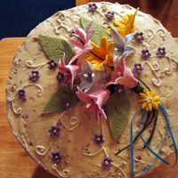 Gum Paste Flowers This was an Italian Wedding Cake with gum paste flowers. It was my first time for gum paste and they turned out ok but were very time...
