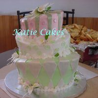 Whimsical Wedding Cake This was my first real attempt at a whimsical cake and boy was it a pain in the neck!!! The didn't want the cake covered in fondant...