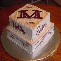U Of M Graduation This was for a combined graduation party. One girl was a business major and the other was a chemistry major. They needed a big cake and...