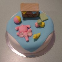 Toy Box I made this cake to use up left over icing. Fruit cake covered in fondant with fondant decorations.