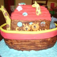 Noahs Arc This cake drove me mad. The cake continually fell apart and the icing was melting in the heat. Everything that could possibly go wrong did...