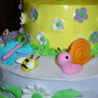 Garden 1 This is my third cake. This is a meringue iced cake. A recreation of one i saw in this web page.