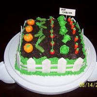Garden Cake This is a cake I made for a garden themed cookout at my work. It was zucchini cake with cream cheese icing. Thanks to other cakecentral...