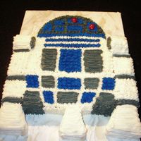 R2D2 Cake This was for a friend of mine's DH who is a HUGE Star Wars fan, like me :-) He put in his order for a Wookie next year. Bailey's...