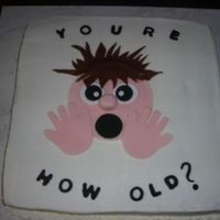 40 Year Old's Birthday Cake Thanks to the inspiration from CC. This one was a DIRECT copy :-) Was for a friend of ours who gracefully turned 40. Carrot cake, BC...