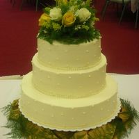 50Th Wedding Anniversary Cake This cake was for a wonderful couple. Strawberry, lemon and white cakes, BC frosting.