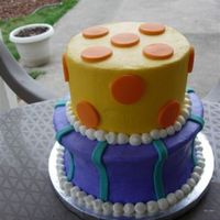Just A Fun Shaped Cake Buttercream with fondant parts. Just a fun cake to practice with. I took it to my mom's work and got about 5 Cake orders. Sometimes...