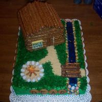 Log Cabin This was a cake that my son and I did for the Cub Scout Father Son Cake Contest in 2005. We won first place