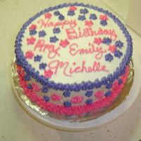 Bank Birthday This was for a friend who needed a cake for 3 coworkers. Buttercream, chocolate cake.